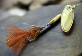 Trout spinner with brown fly. Best trout spinner. 