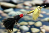 Best trout spinner red and black
